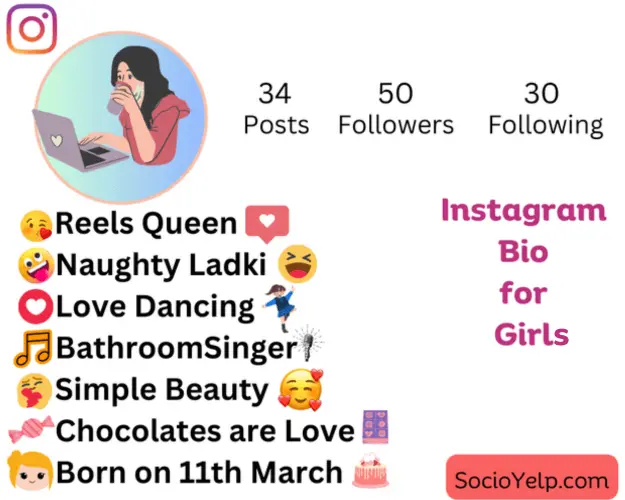 instagram bio for girl